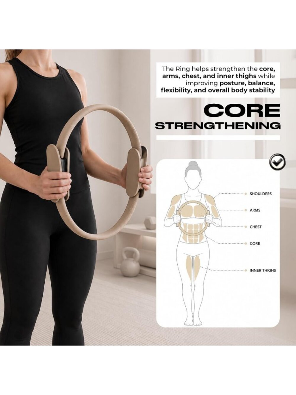 Complete Pilates Kit for Home Workouts – Resistance Bands, Ring, Ball & Discs - Picture 3 of 8